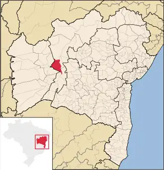 Kaart van Muquém do São Francisco