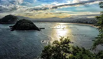 La Concha vanaf de heuvel Igueldo