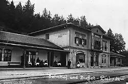 Het station in de eerste helft van de 20e eeuw.