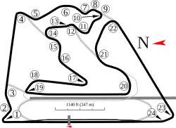 "Endurance Circuit".  Gebruikt voor de Formule 1 in 2010