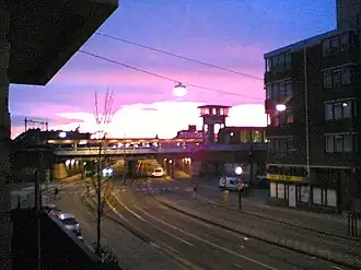 Zicht op de bruggen vanaf de Insulindeweg in westelijke richting 2007