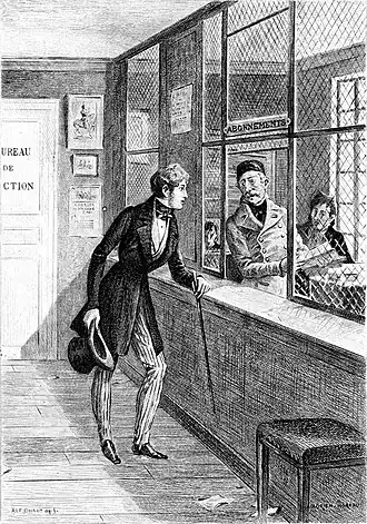 Illustratie van het kantoor van Finot (1897)