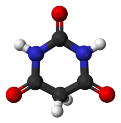 Molecuulmodel van barbituurzuur
