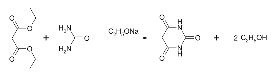 Synthese van barbituurzuur.