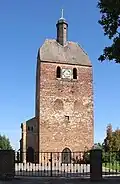 Dorpskerk te Bardenitz (13e eeuw), de enige van baksteen gebouwde kerk in de streek