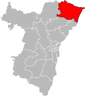 Locatie van het kanton