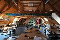 Zolderverdieping van het hoofdgebouw