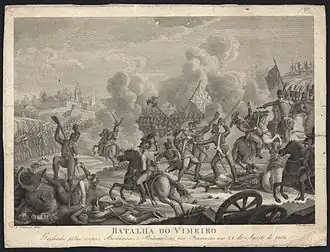 De Slag bij Vimeiro, gravure uit ca. 1811