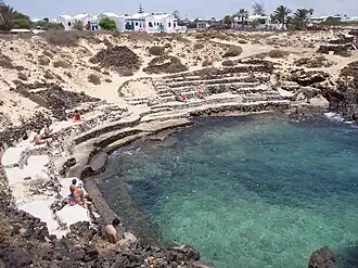 Een zwemplaats bij Charco del Palo