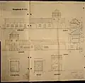 Bouwtekening van het gebouw uit 1941