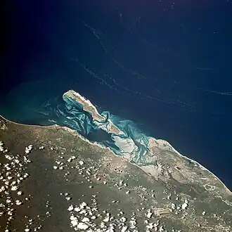 De Bazaruto-archipel, gezien vanuit de ruimte