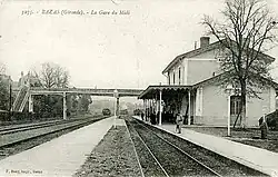 Station Bazas rond 1910.