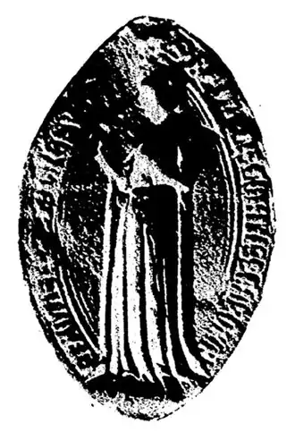 Het zegel van gravin Beatrix van Montfort.