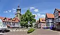 De Lindenplatz in het centrum van Bebra