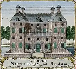 De borg op de kaart van Theodorus Beckeringh (1781)