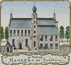 De borg op de kaart van Theodorus Beckeringh uit 1781