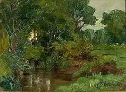 Beek met zonsondergang (1912)