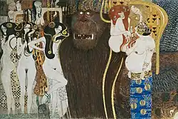 Beethovenfries (1902) Gustav Klimt, Secessionsgebouw Wenen