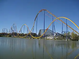 Het baanverloop van Behemoth in Canada's Wonderland