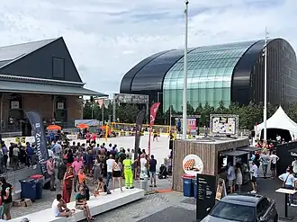 De "Belgian Beachvolley Championship" 2021 op de site van Thurn en Taxis te Brussel.