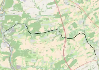 Spoorlijn 128 op de kaart