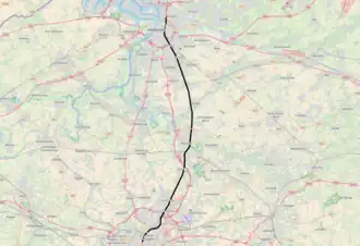 Spoorlijn 25 op de kaart