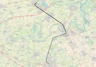 Spoorlijn 57 op de kaart