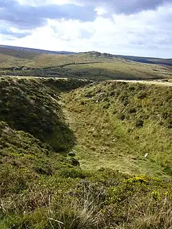 Overblijfsel van een mijn beneden de poel