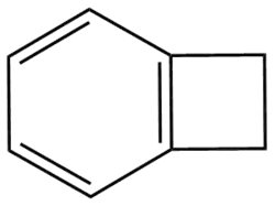 Structuurformule van benzocyclobuteen