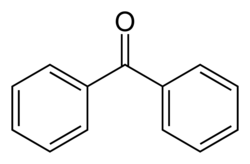 Structuurformule van benzofenon