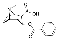Structuurformule van benzoylecgonine