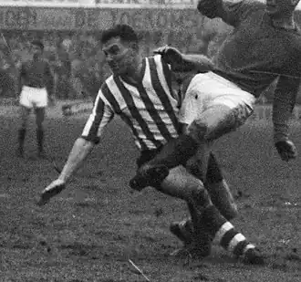 Bep Zaal in duel in 1962