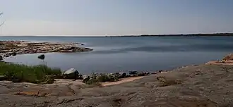 De zee gezien vanaf Eckerö