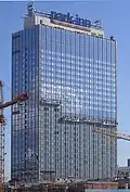 Park Inn Berlin tijdens de renovatie van de gevel op 20 september 2005