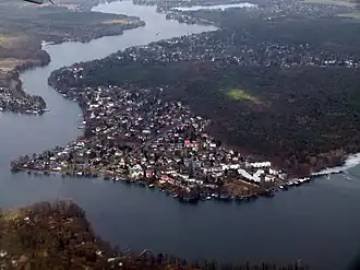 Tegelort in Konradshöhe van boven gezien