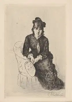 Portret van Berthe Morisot, ca. 1876, Rijksmuseum Amsterdam