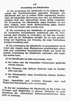 DDR-grenswet § 27 m.b.t. vuurwapengebruik
