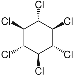 Structuurformule van β-lindaan