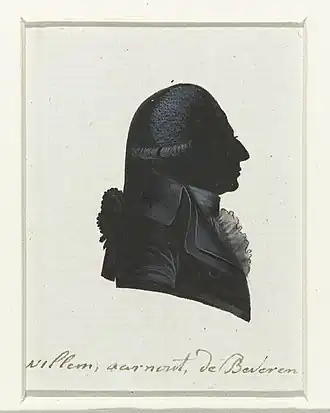 Silhouettekening van Willem Aernout de Beveren