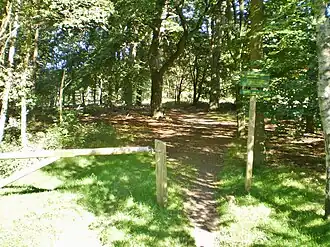 kijkend in oostelijke richting