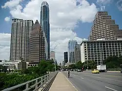 Downtown Austin met de Texas State Capitole op de achtergrond