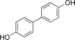 Structuurformule van 4,4'-bifenol