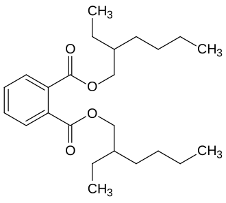 Structuurformule van bis(2-ethylhexyl)ftalaat