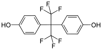 Structuurformule van bisfenol AF