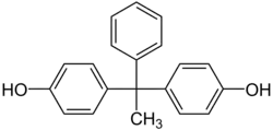 Structuurformule van bisfenol AP