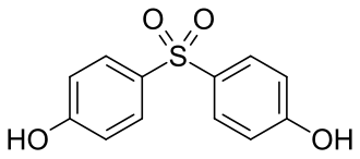 Structuurformule van bisfenol S