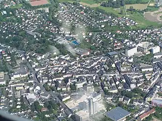 Luchtfoto van het centrum van Bitburg