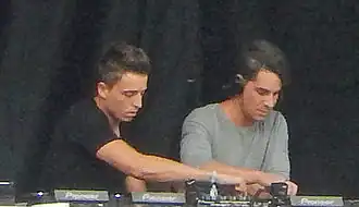 Blasterjaxx op Spring Awakening, Chicago, 2014Thom Jongkind links, Idir Makhlaf rechts