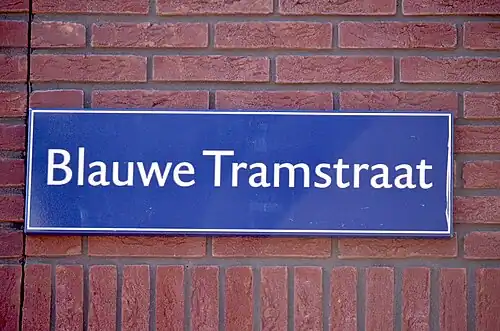 Blauwe Tramstraat te Haarlem.
