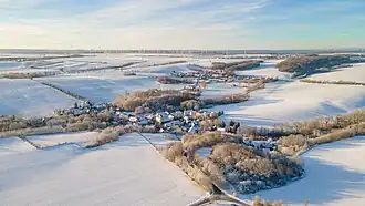 Winterse luchtfoto van Boblas